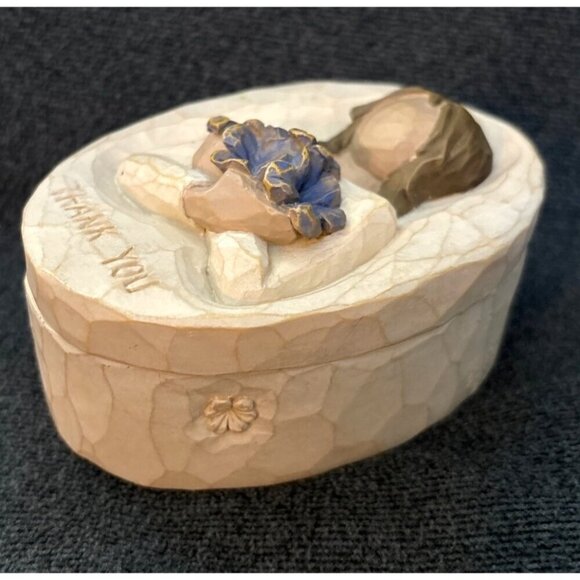 Willow Tree Susan Lordi "Thank You" Keepsake Box 2005 Trinket Box - Picture 3 of 4